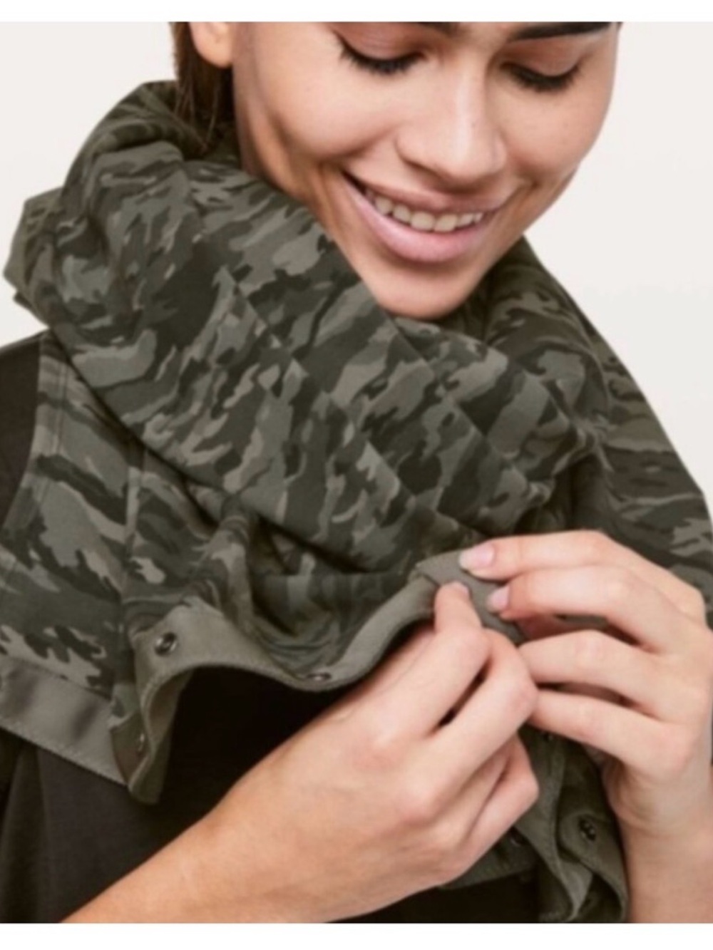Lululemon Vinyasa Scarf Cotton Green Camo One Size